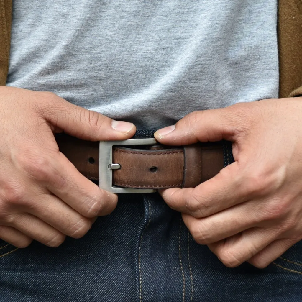 Men's Classic Leather Belt | Terracotta