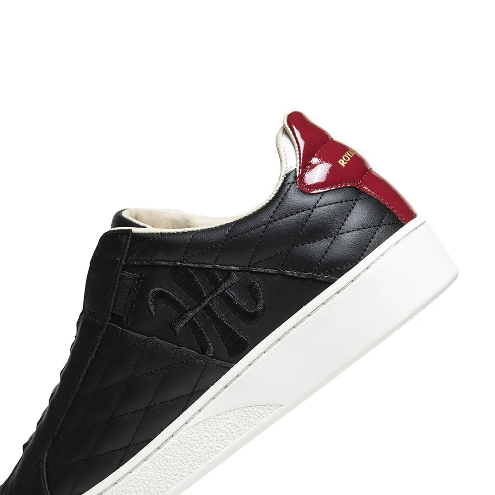 Men's Icon Lux Black Red Leather Sneakers 02503-910