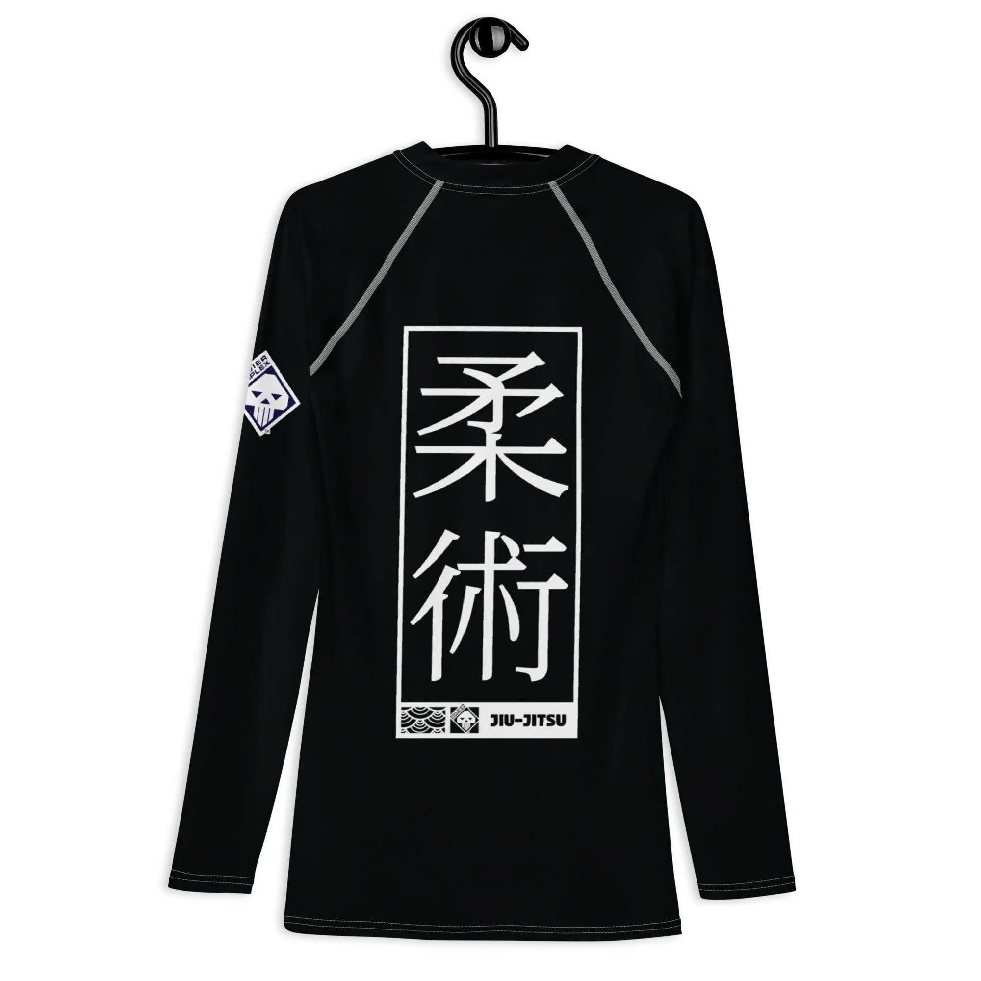 Mens Long Sleeve BJJ Rash Guard - Jiu-Jitsu 008 - Noir