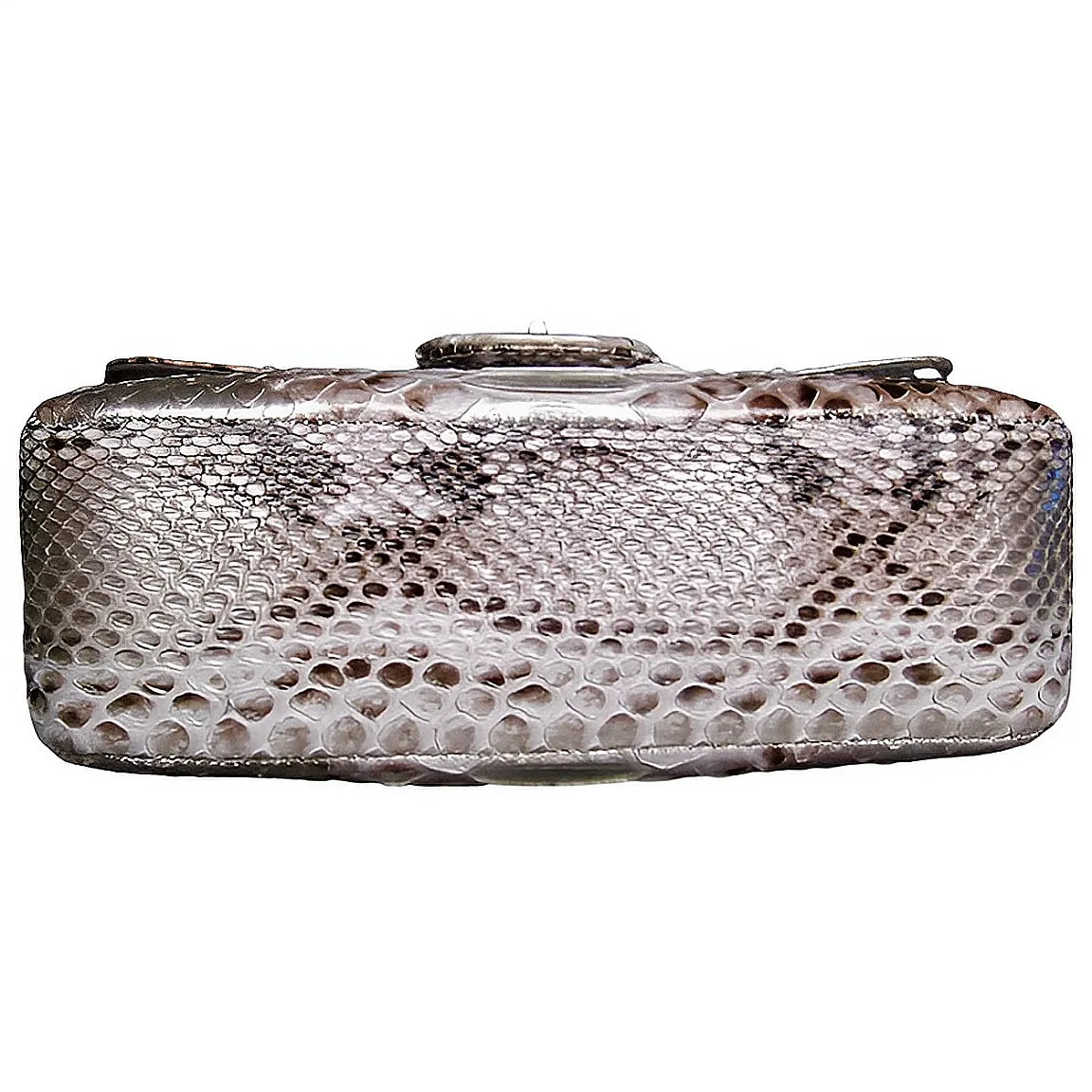 Metallic Silver Flap Bag LARGE