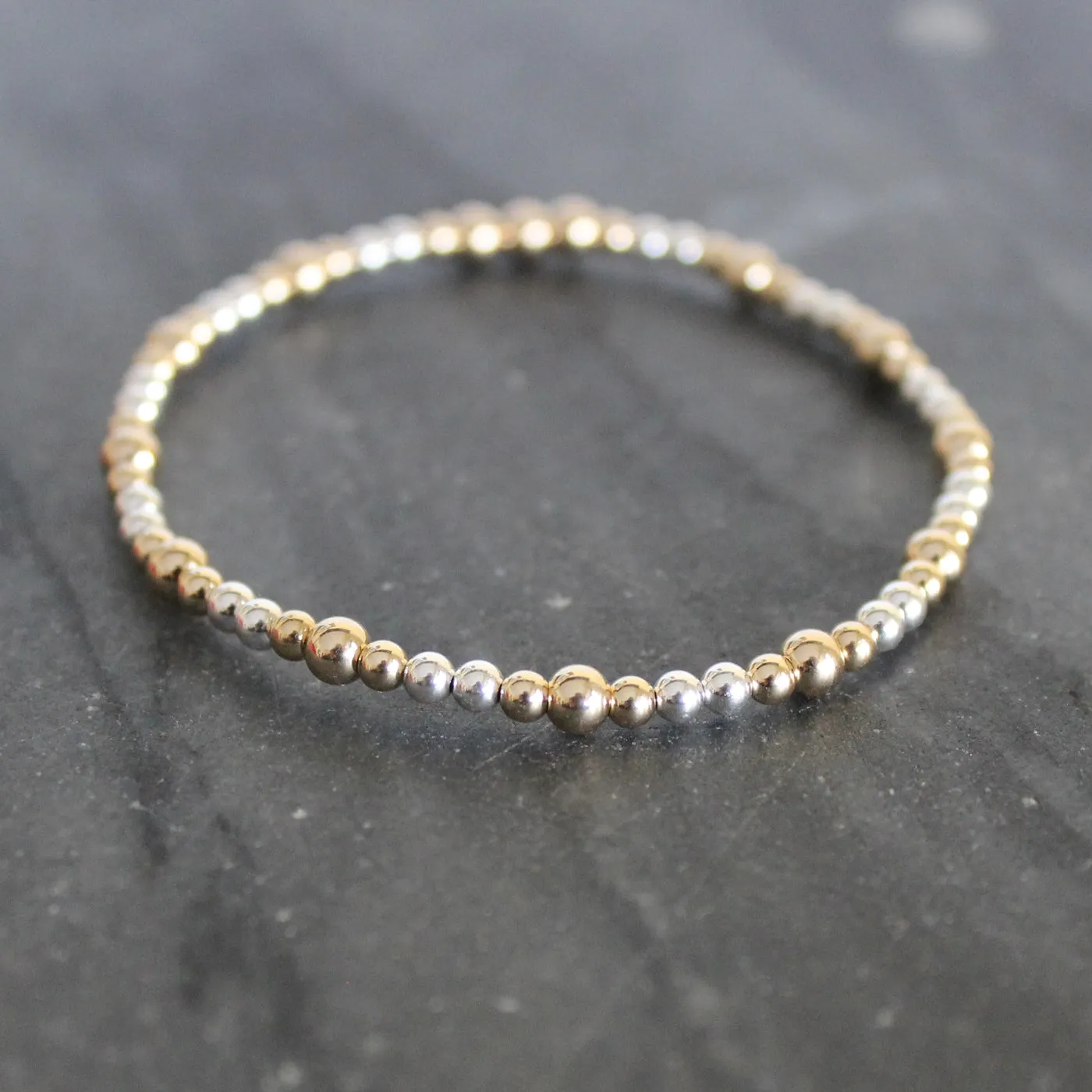 Mixed Metal Beaded Bracelet