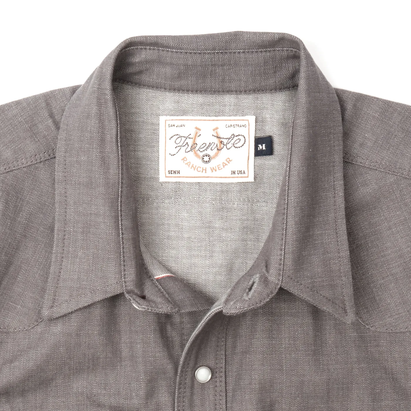 Modern Western Shirt | Harbor Grey Denim | Freenote Cloth