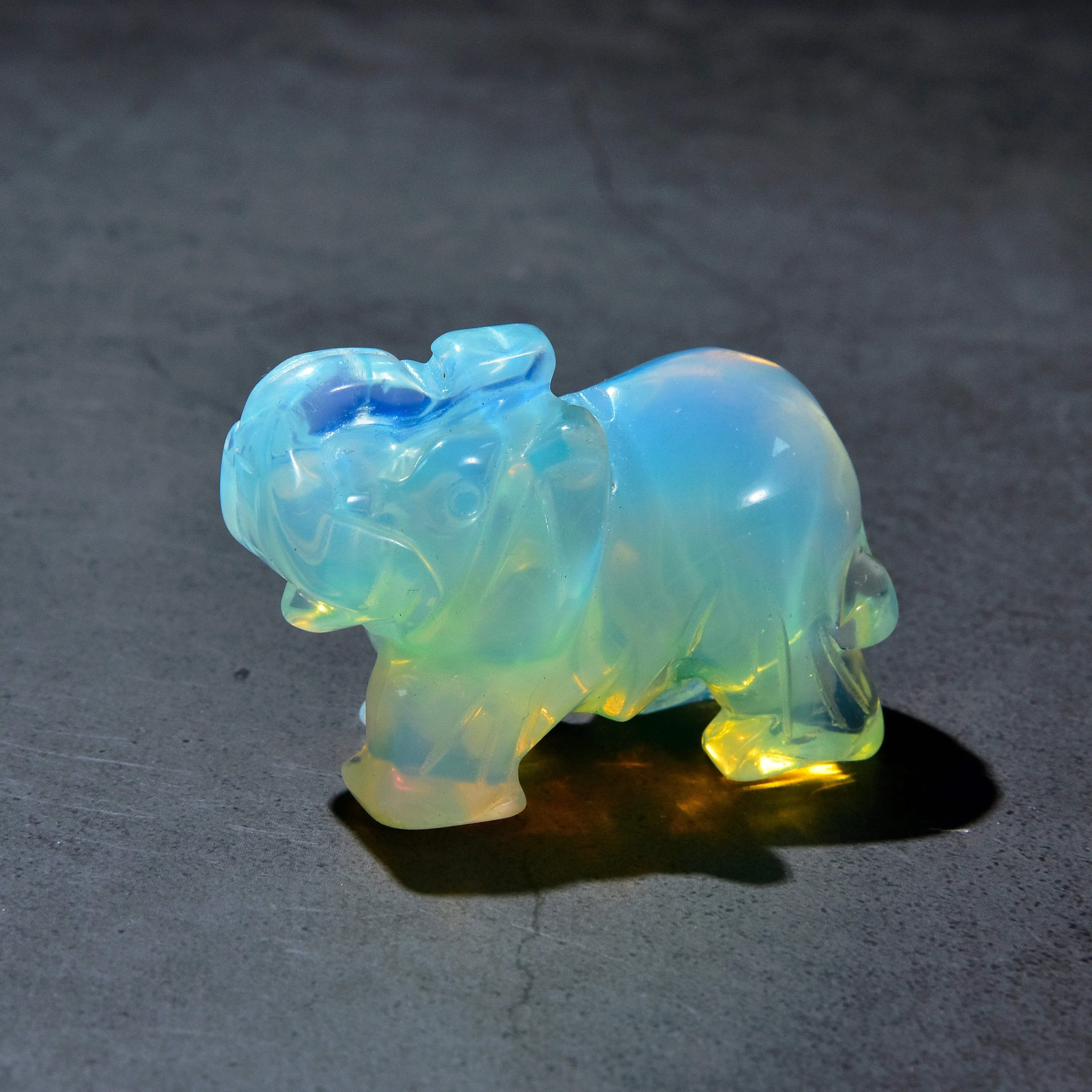 Moonstone Elephant 2.5'' Carving