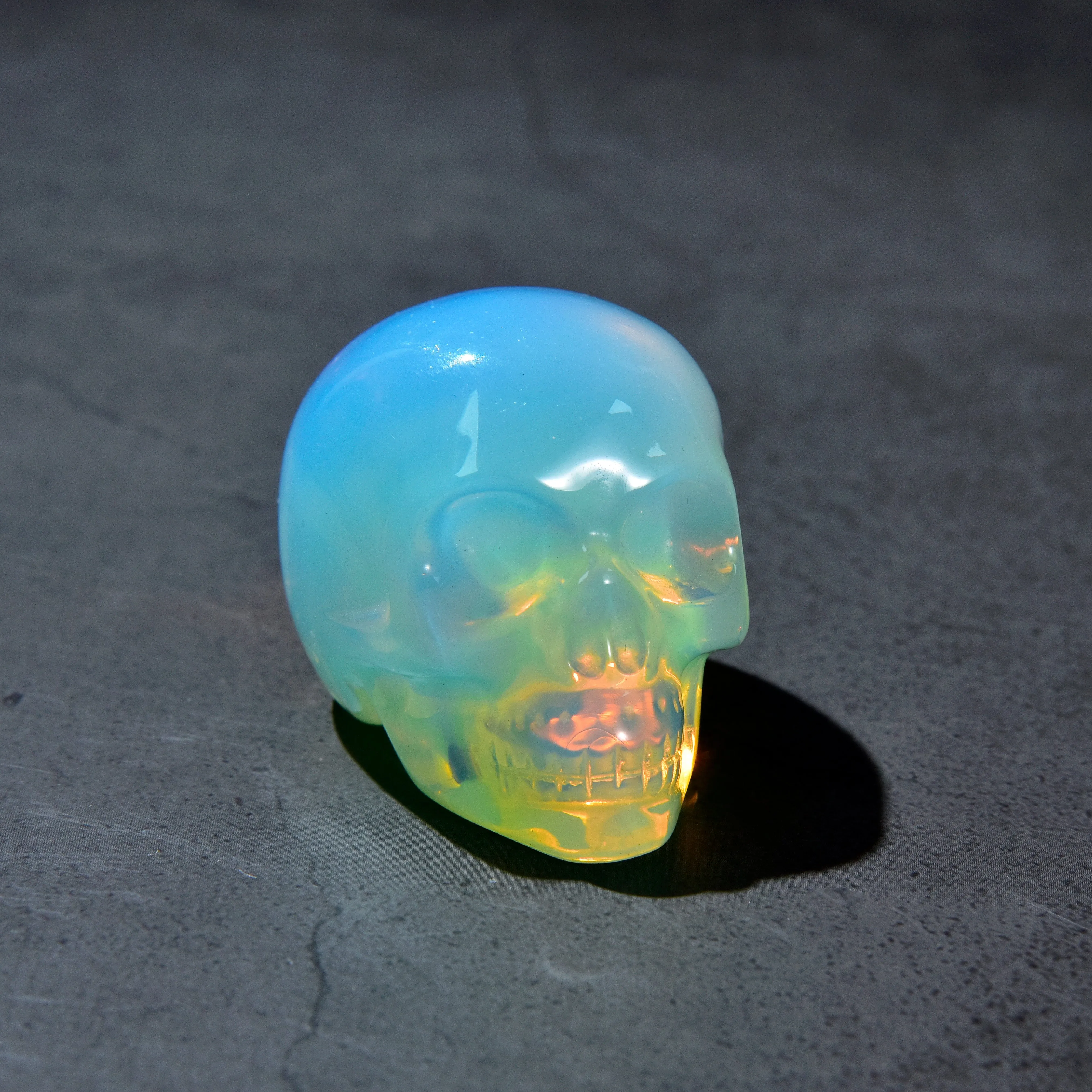 Moonstone Skull 2'' Carving