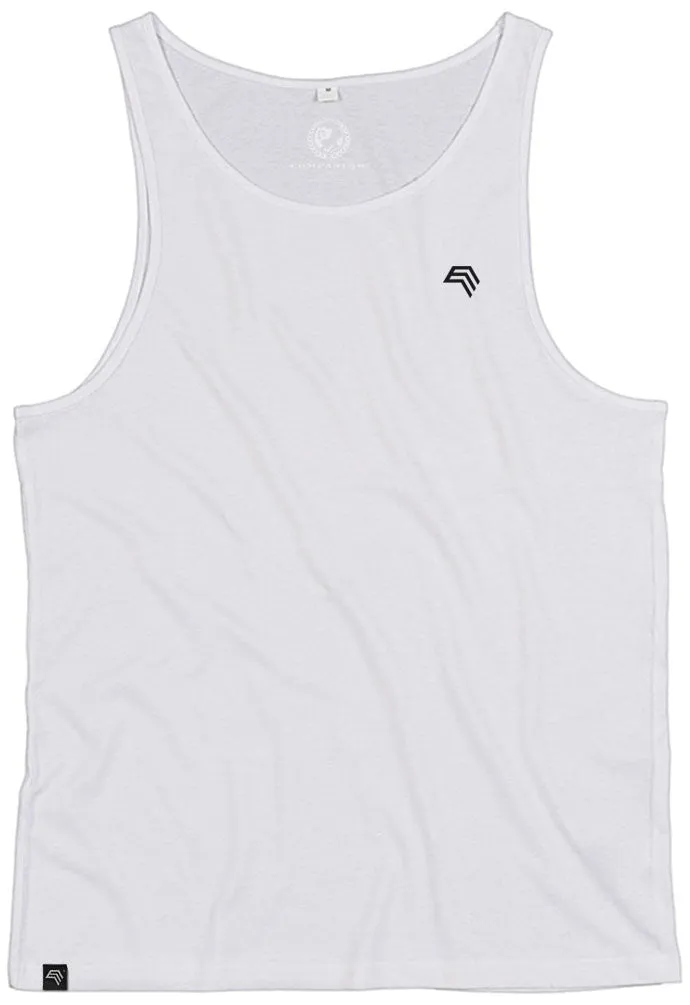 MTS M133 ― Unisex Bio-Baumwolle Armhole Tank Top - Weiß