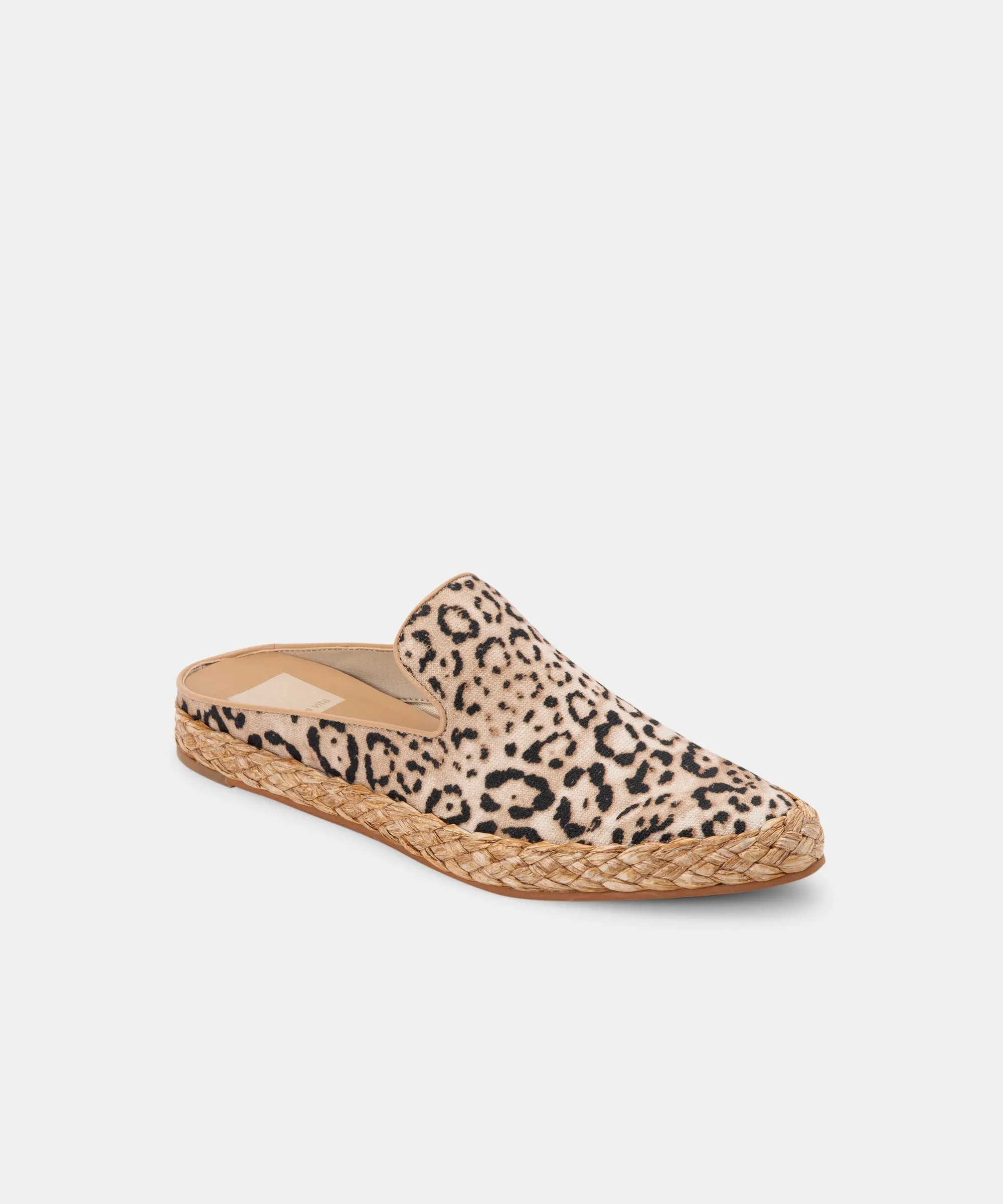 ODIS FLATS BEIGE LEOPARD CANVAS re:vita