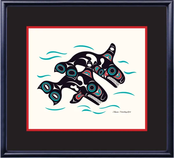 Orcas - Open Edition Formline Art Print