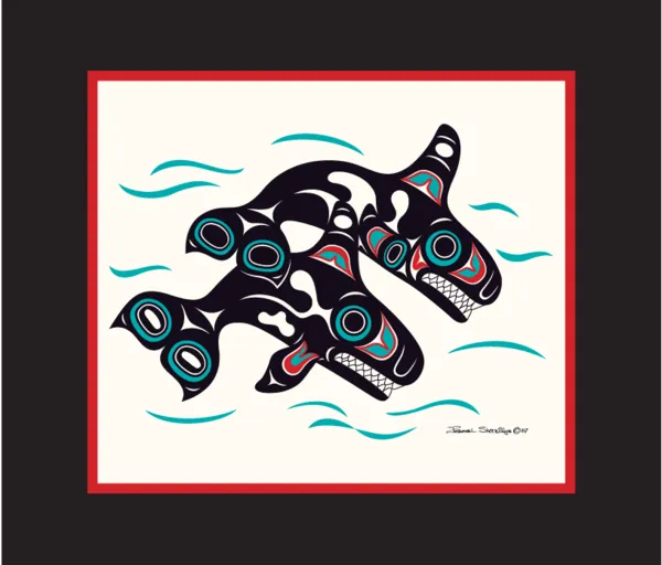 Orcas - Open Edition Formline Art Print