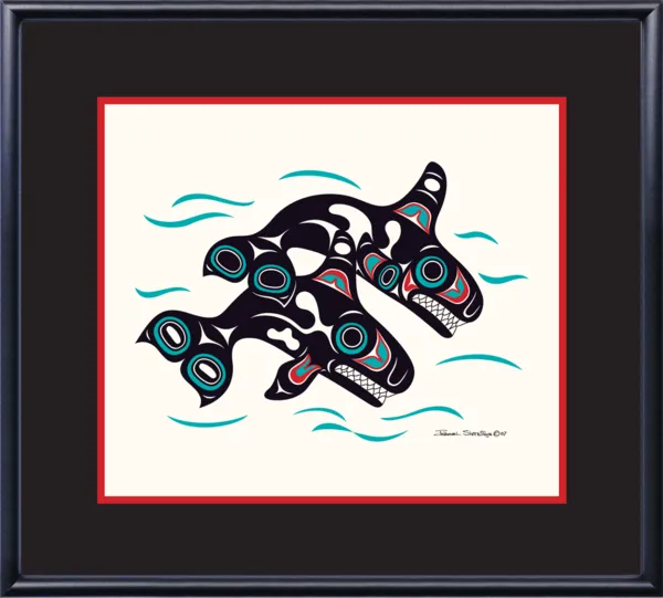 Orcas - Open Edition Formline Art Print