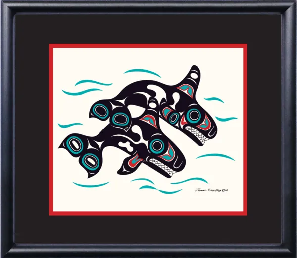 Orcas - Open Edition Formline Art Print