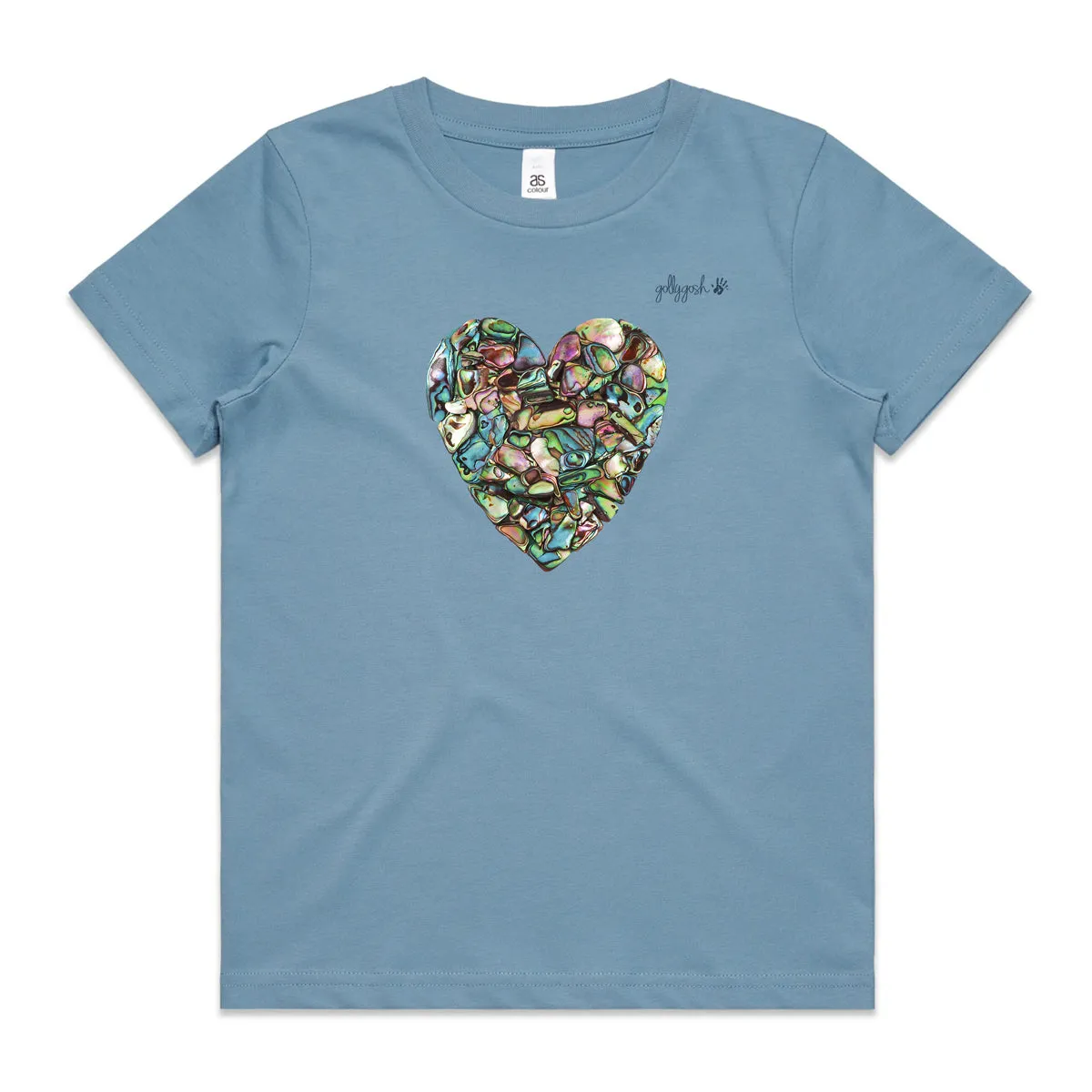 Paua Heart - Kids Tee