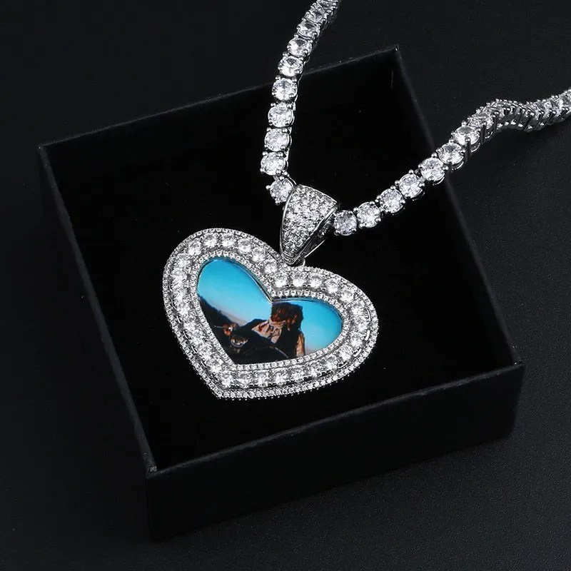 Personalized Heart Photo Necklace