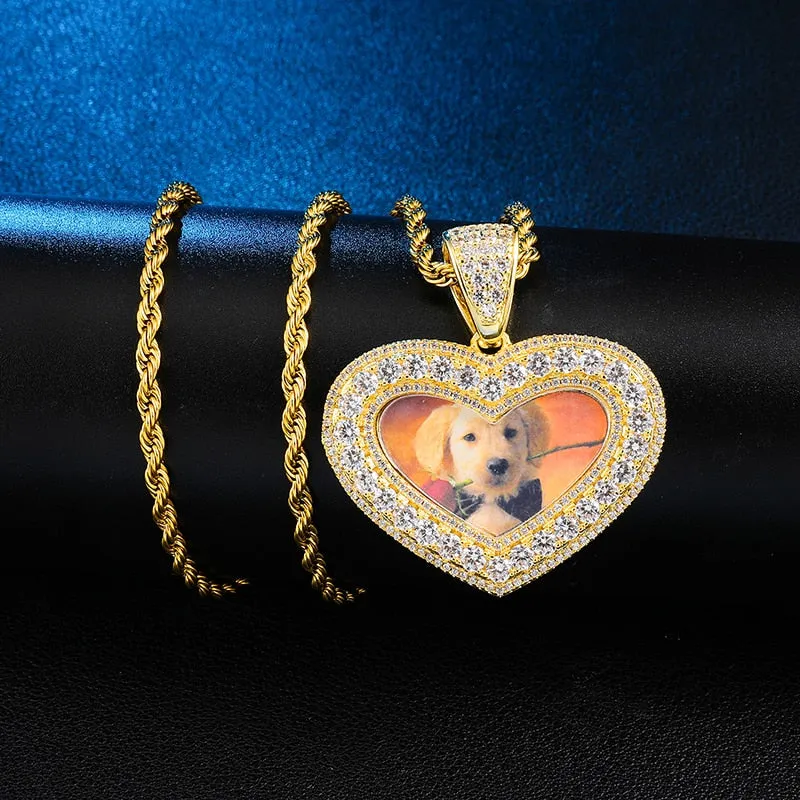 Personalized Heart Photo Necklace