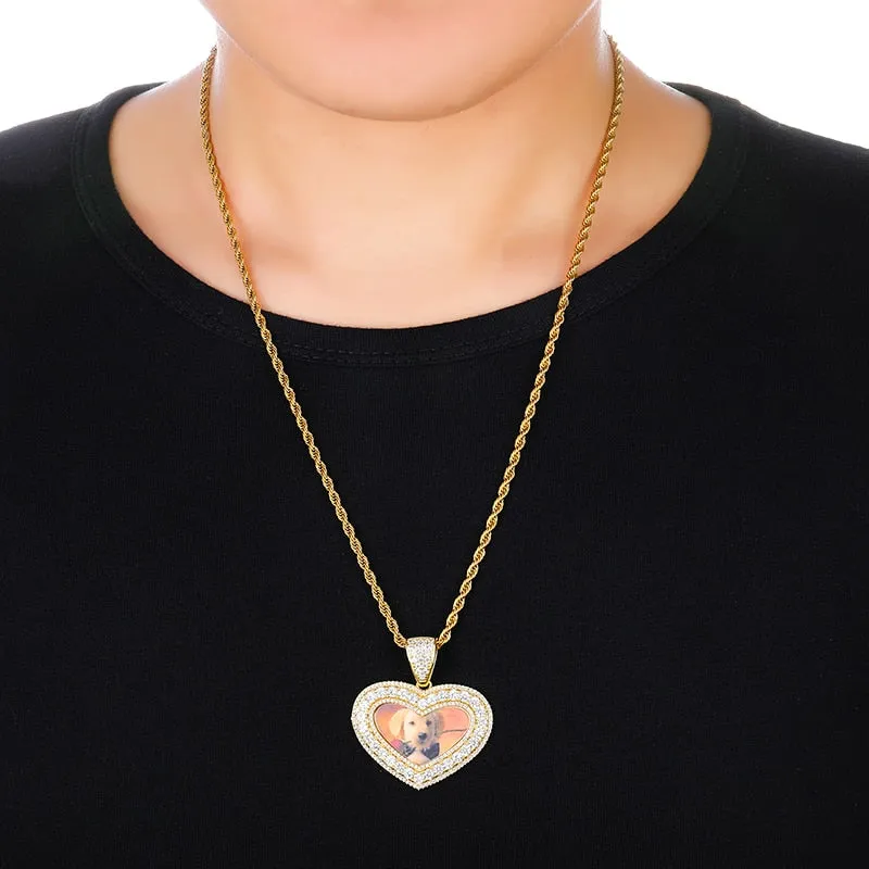 Personalized Heart Photo Necklace