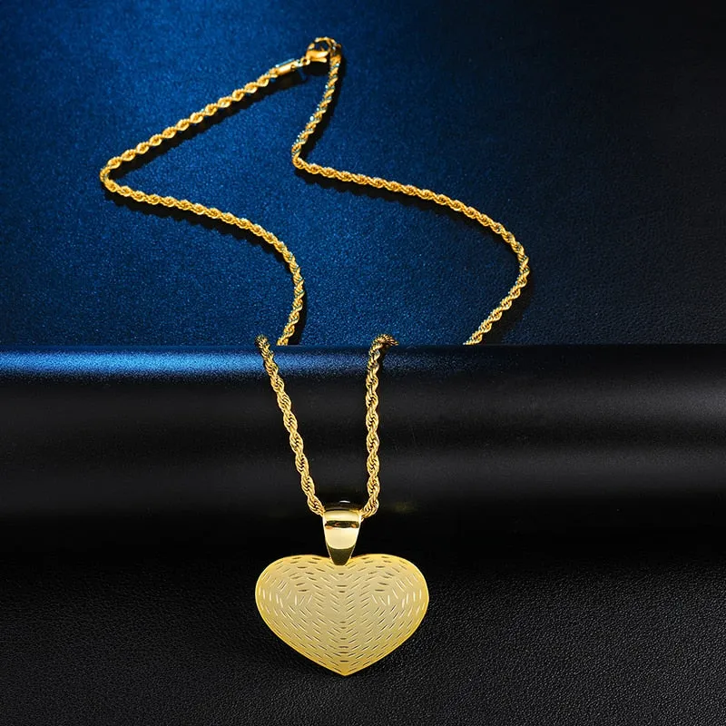 Personalized Heart Photo Necklace