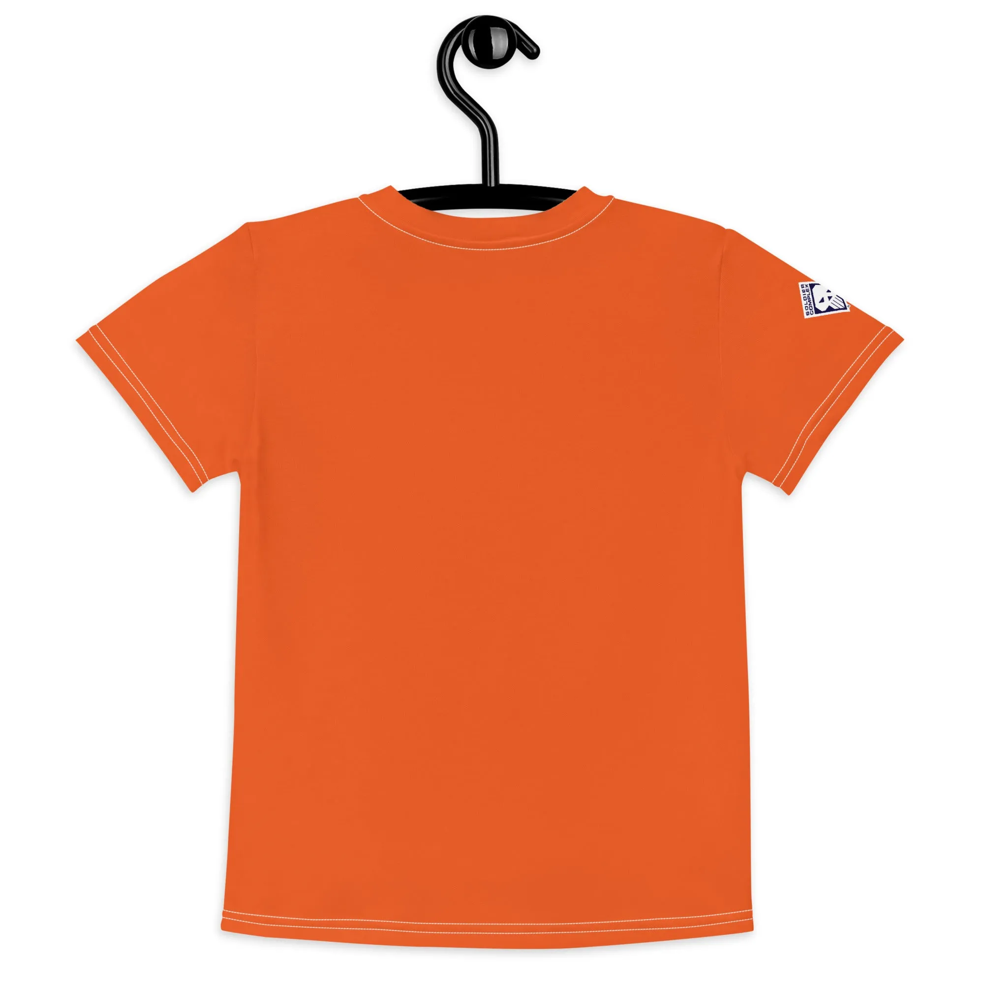 Playful Protection: Boys' Short Sleeve Solid Color Rash Guard - Flamingo