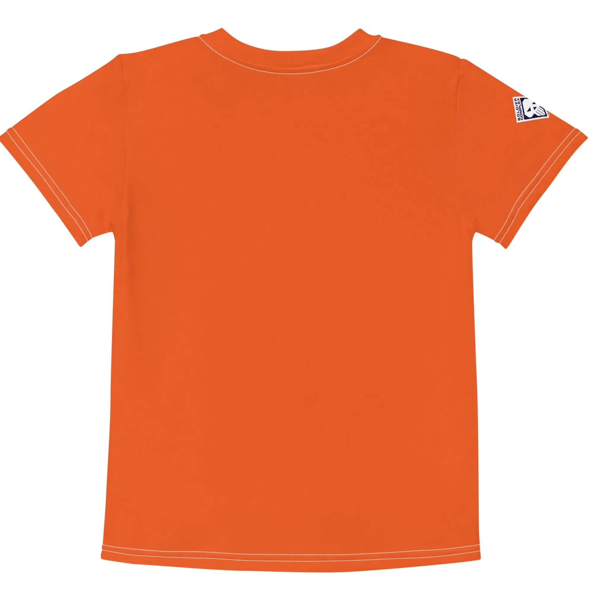 Playful Protection: Boys' Short Sleeve Solid Color Rash Guard - Flamingo