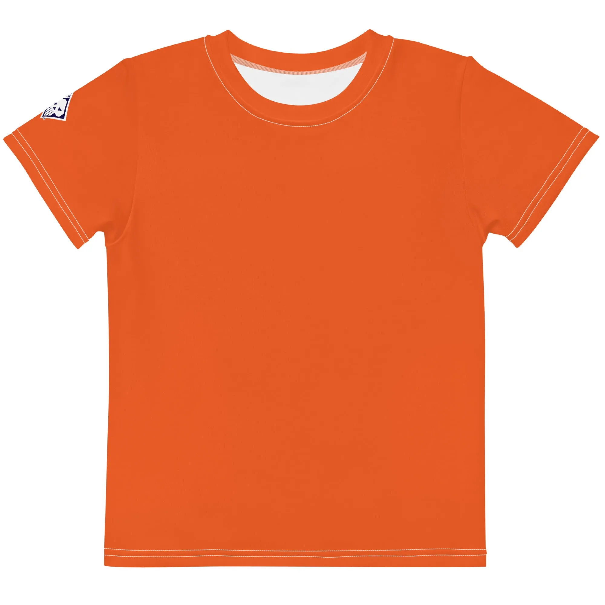 Playful Protection: Boys' Short Sleeve Solid Color Rash Guard - Flamingo