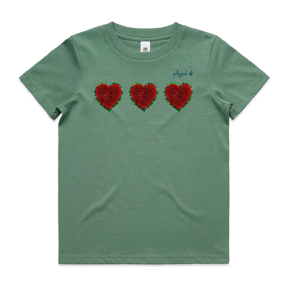 Pohutukawa Hearts - Kids Tee