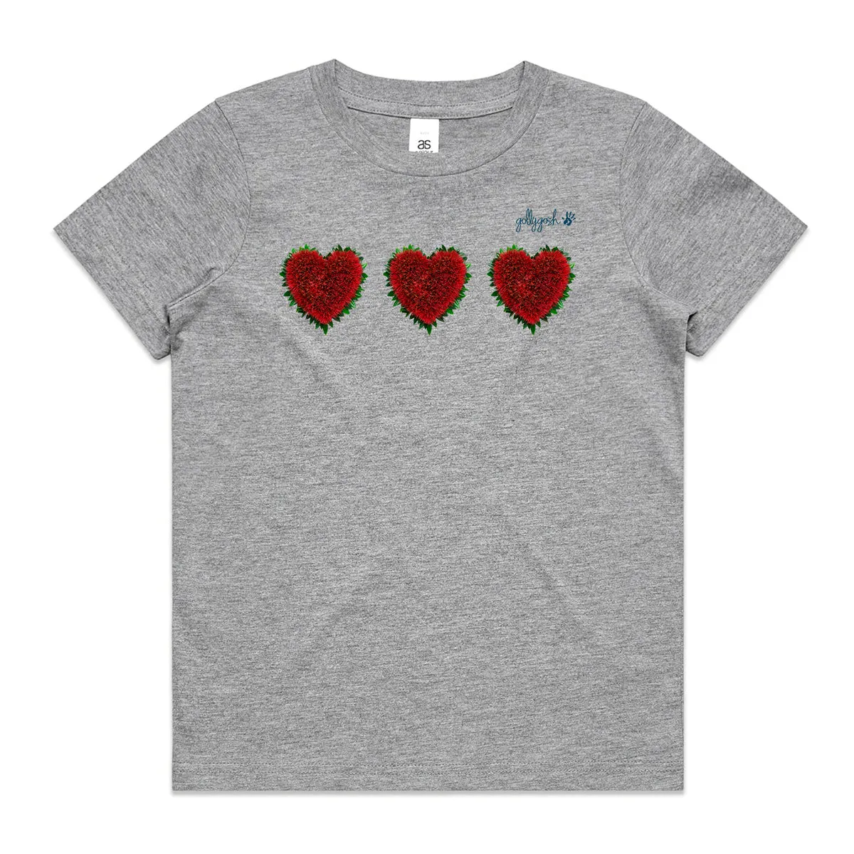 Pohutukawa Hearts - Kids Tee