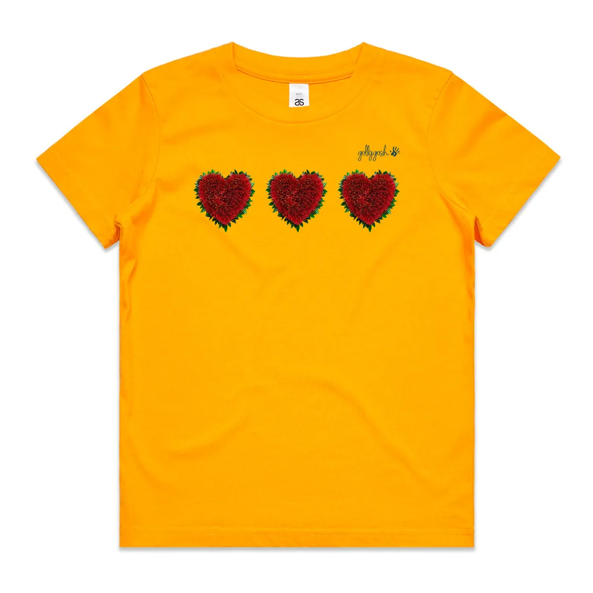 Pohutukawa Hearts - Kids Tee