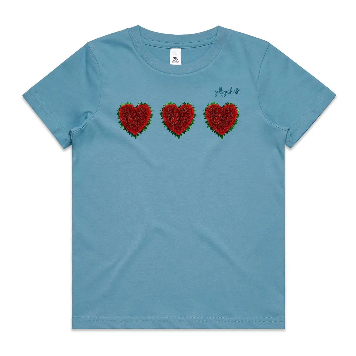 Pohutukawa Hearts - Kids Tee