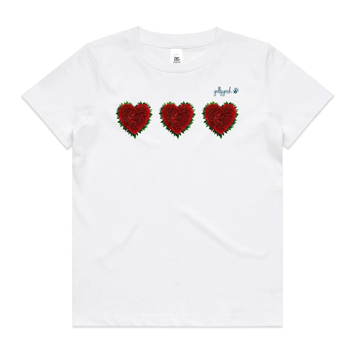 Pohutukawa Hearts - Kids Tee