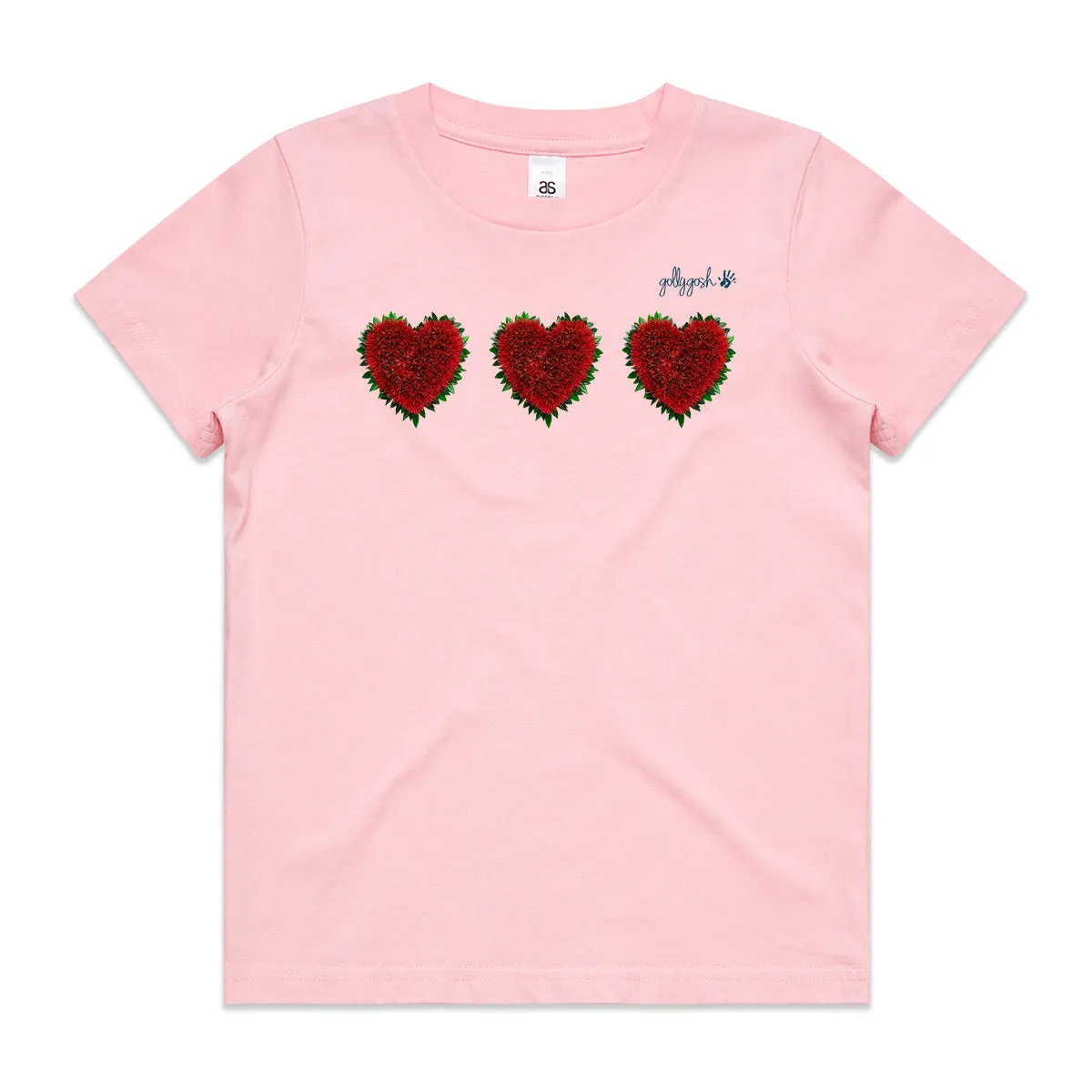 Pohutukawa Hearts - Kids Tee