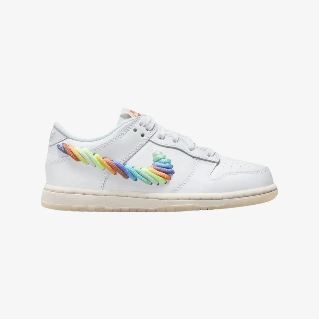 preschool nike dunk low (rainbow swoosh)