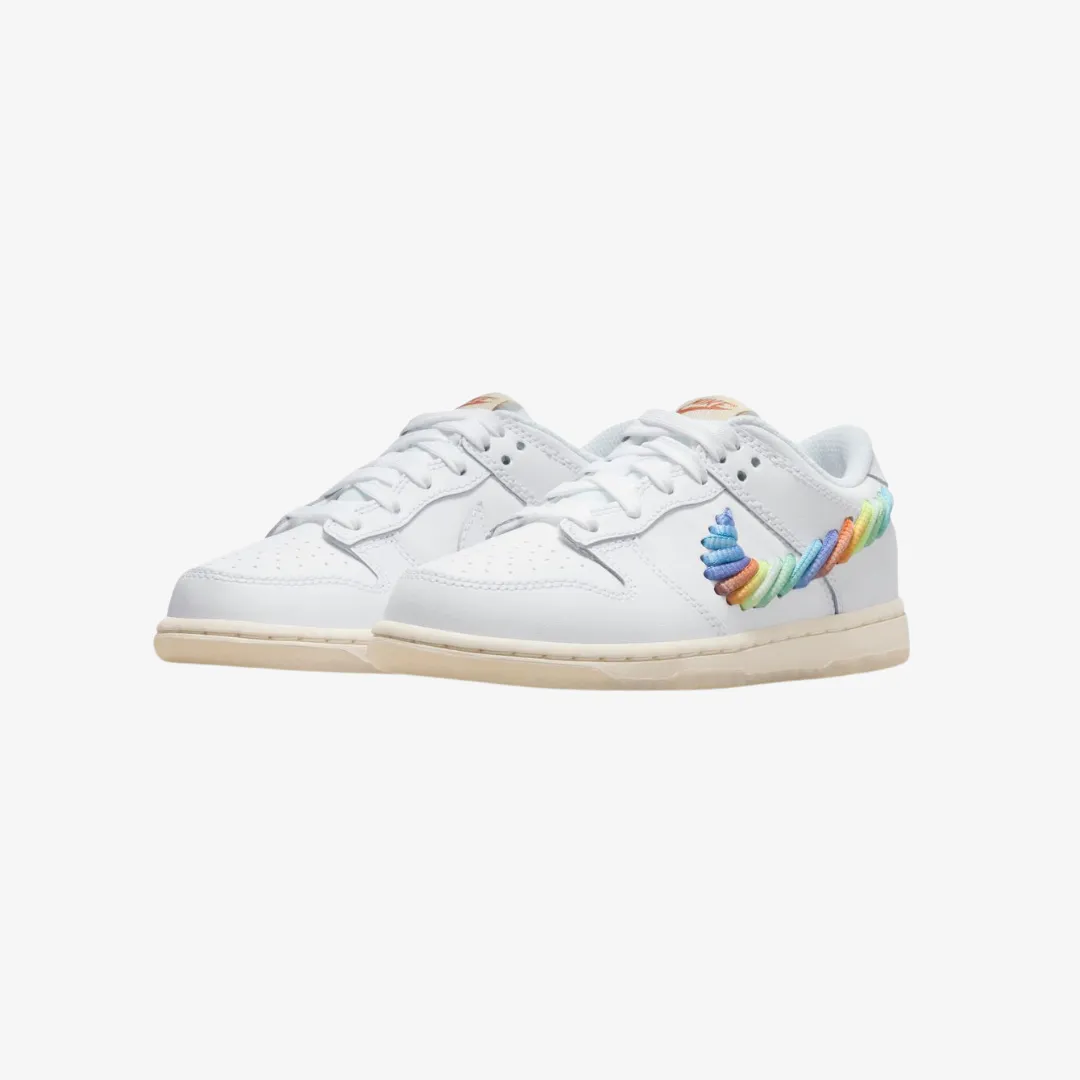 preschool nike dunk low (rainbow swoosh)