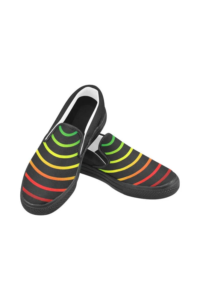 Rainbow Men's Slip-on Canvas Shoes (Model 019)