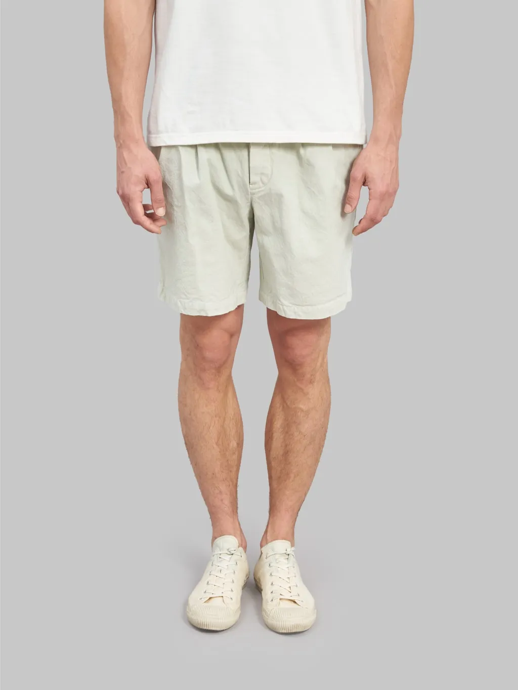 Seuvas 10oz Canvas Tapered 2Tuck Shorts Matcha