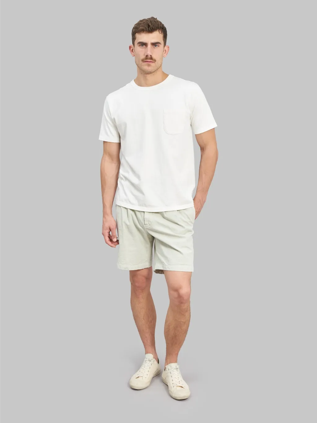 Seuvas 10oz Canvas Tapered 2Tuck Shorts Matcha