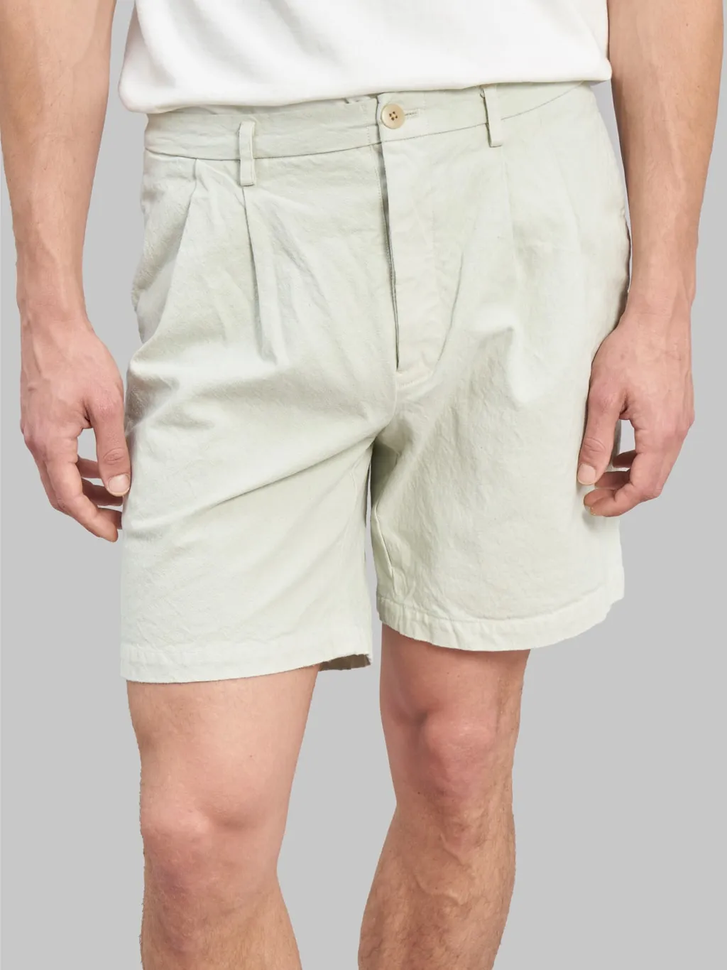 Seuvas 10oz Canvas Tapered 2Tuck Shorts Matcha