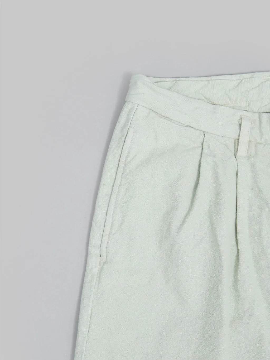 Seuvas 10oz Canvas Tapered 2Tuck Shorts Matcha