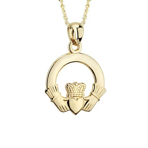 Small Claddagh Necklace - Gold (10k or 14k)