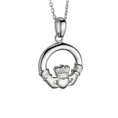 Small Claddagh Necklace - Sterling Silver