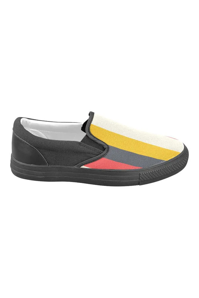 Southwest Stripe Men's Slip-on Canvas Shoes