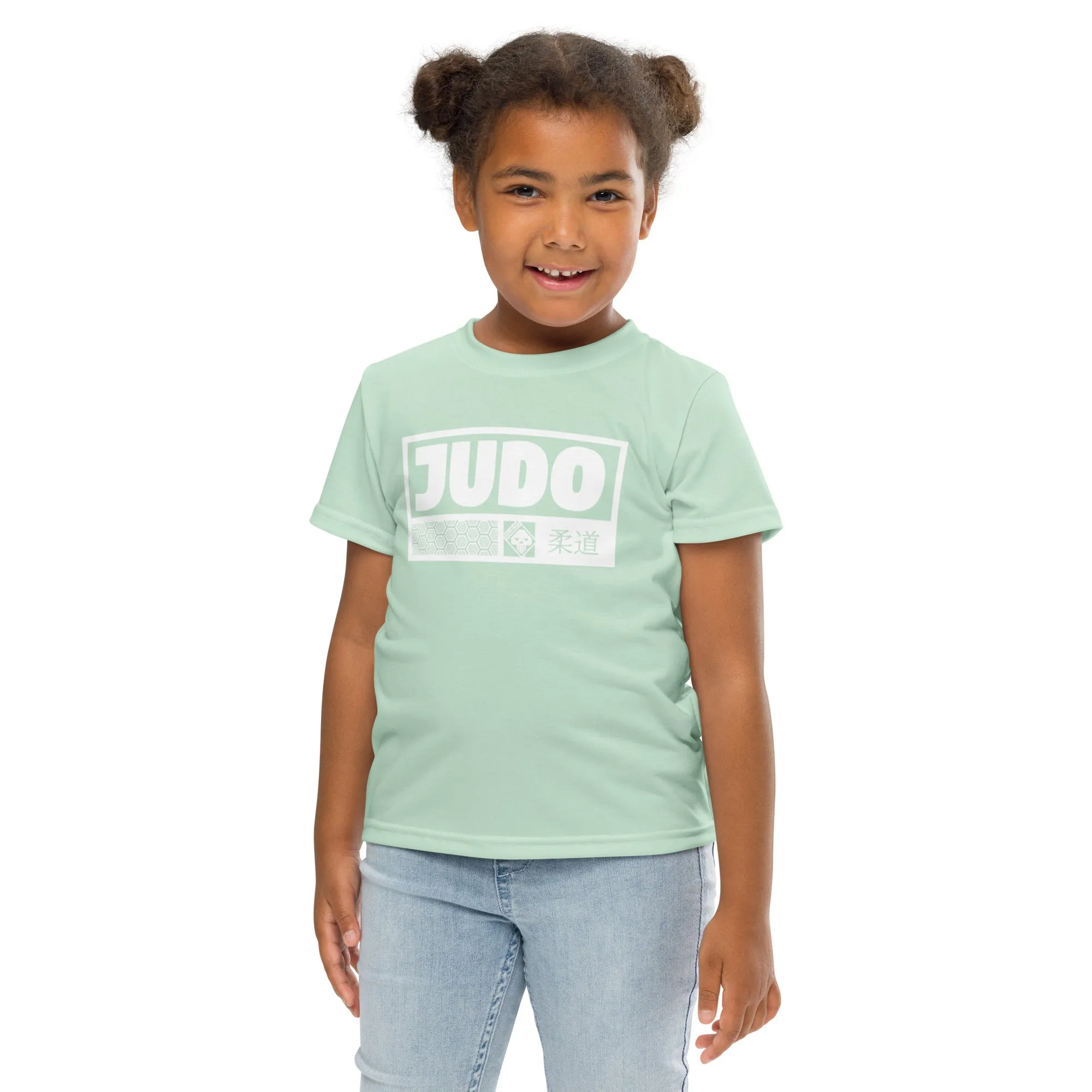 Sporty Sun Protection: Girl's Short Sleeve Judo Rash Guard - Surf Crest