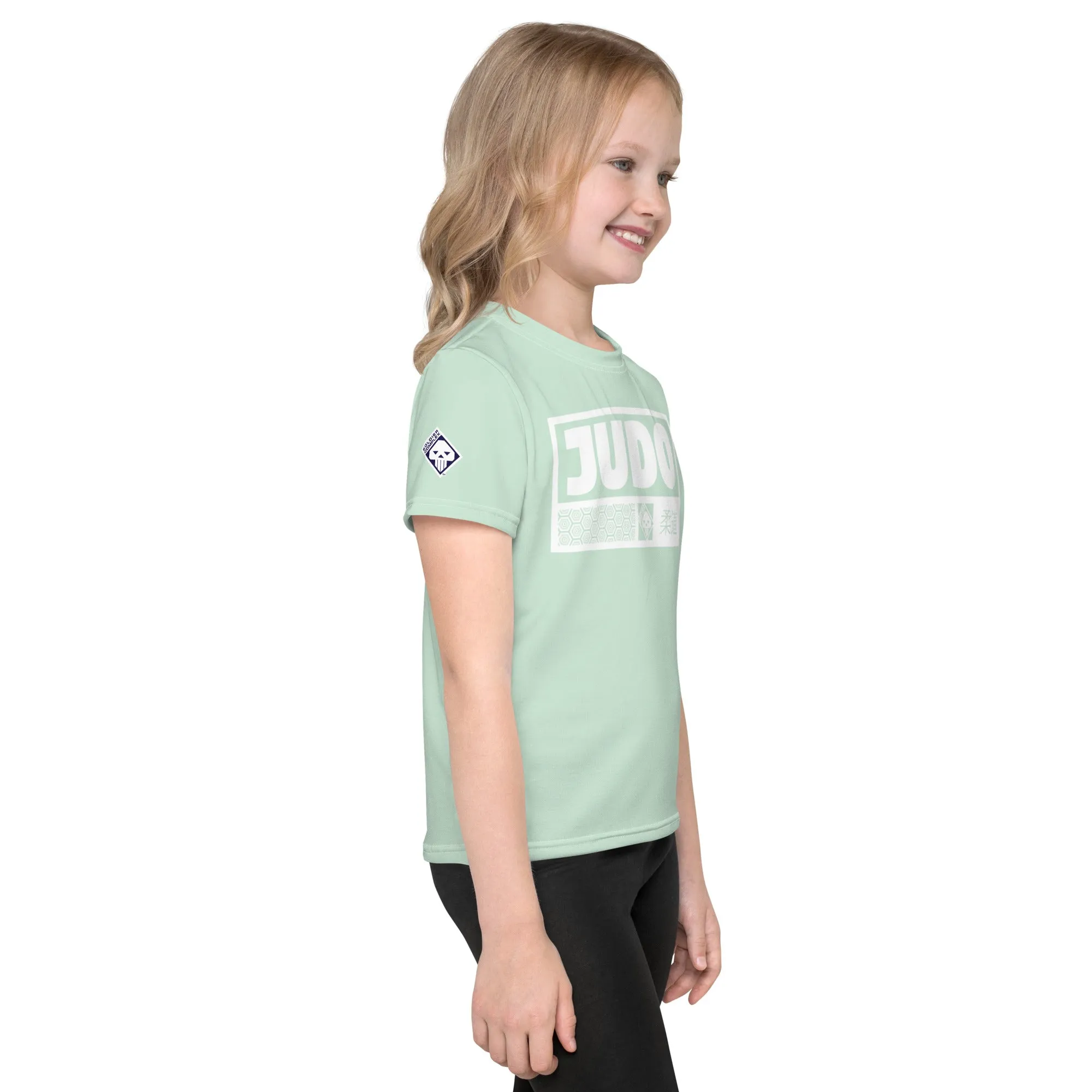 Sporty Sun Protection: Girl's Short Sleeve Judo Rash Guard - Surf Crest