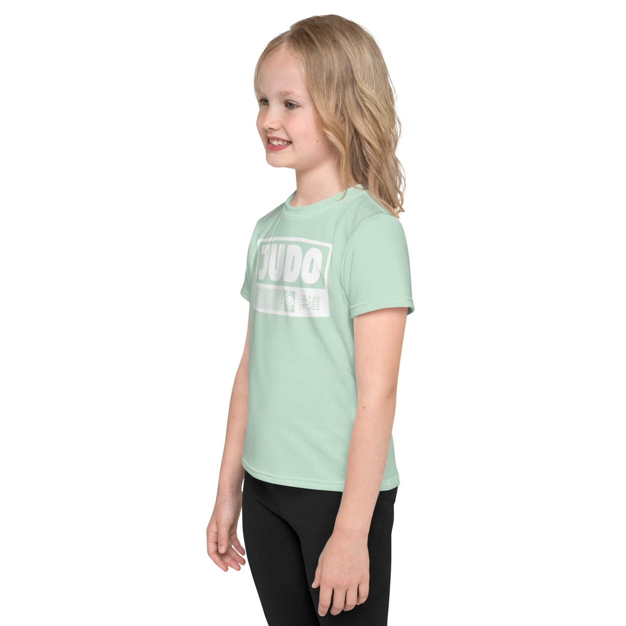 Sporty Sun Protection: Girl's Short Sleeve Judo Rash Guard - Surf Crest