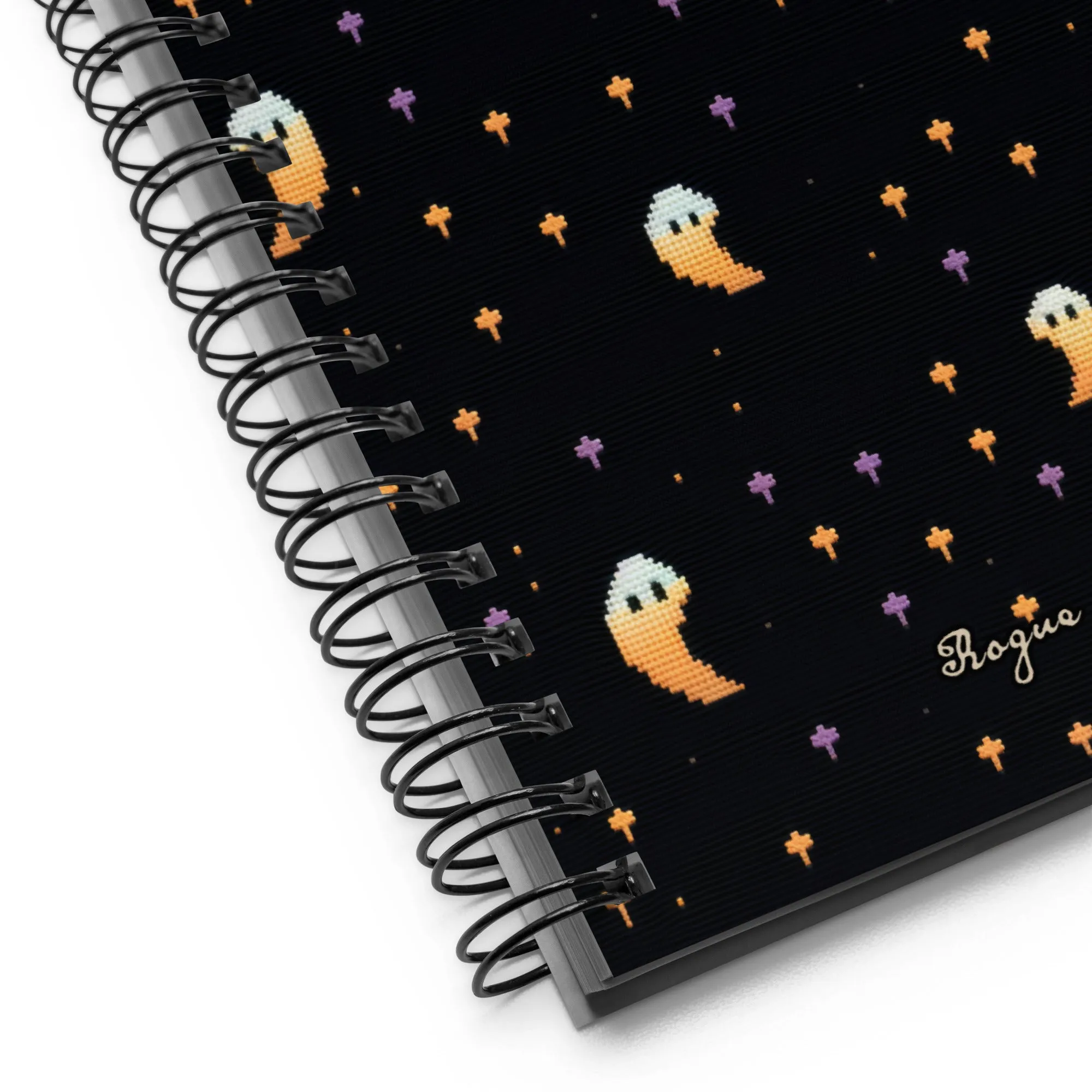 Stargazin' Spectres Spiral Notebook - Witchy Diary with Cute Ghosts, Uni & College Dark Academia Journal - Gothic Stationery