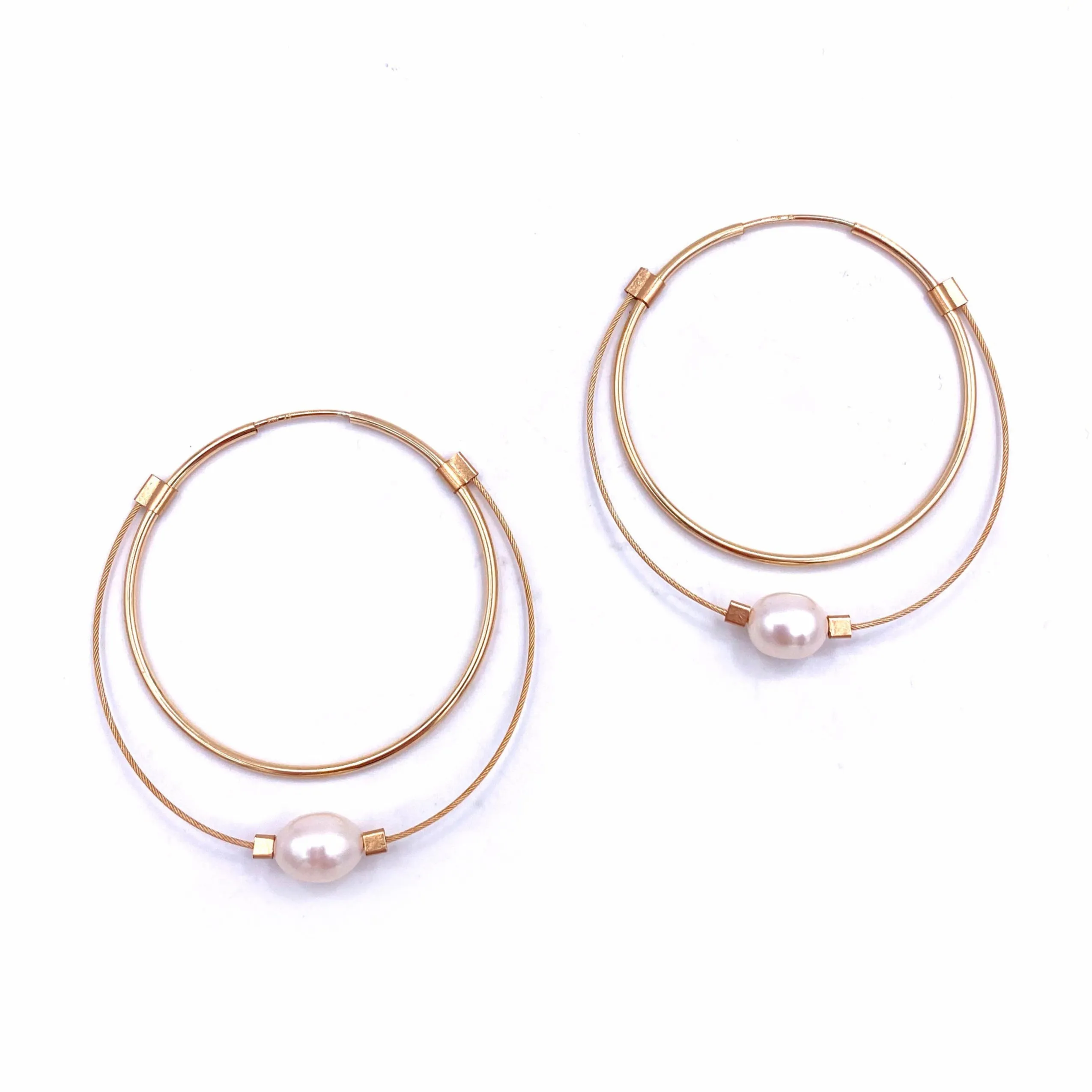 Stone Hoops, Large, Multiple Colors