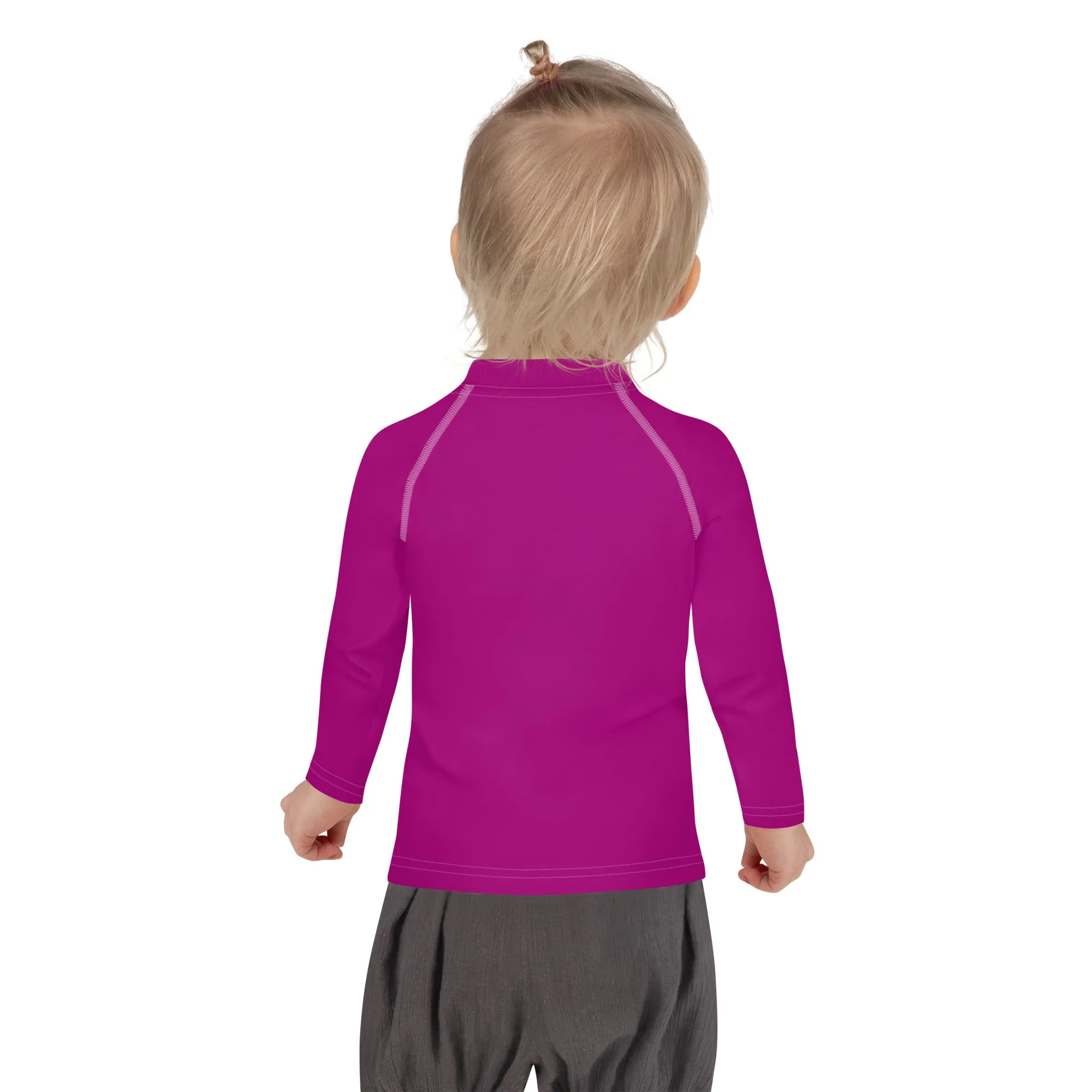 Sun-Kissed Adventures: Long Sleeve Rash Guards for Girls - Fresh Eggplant