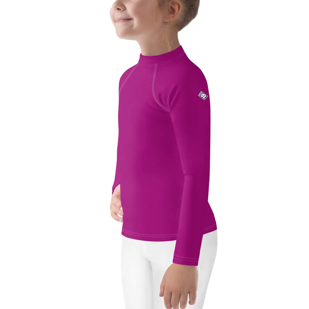 Sun-Kissed Adventures: Long Sleeve Rash Guards for Girls - Fresh Eggplant