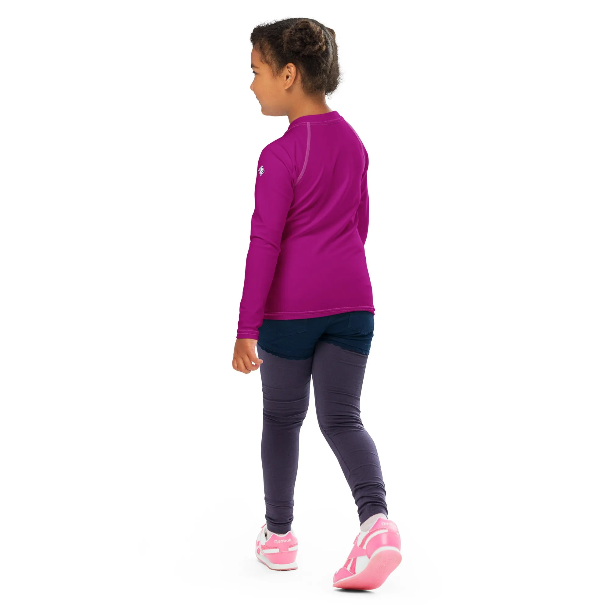 Sun-Kissed Adventures: Long Sleeve Rash Guards for Girls - Fresh Eggplant