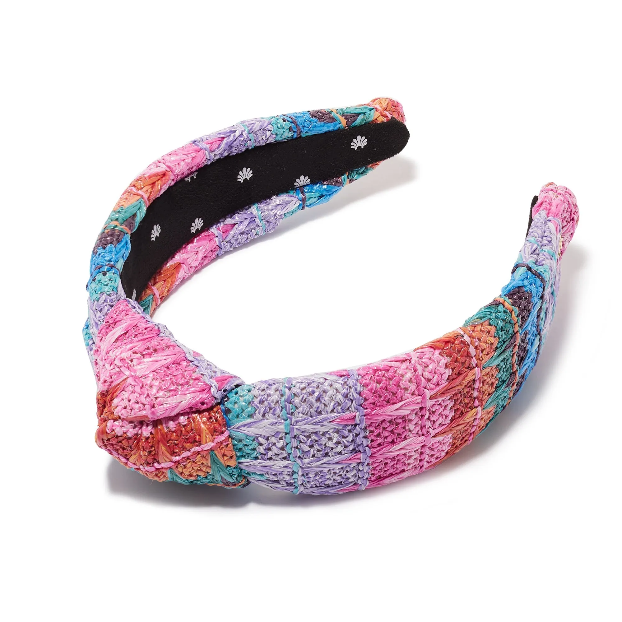 SUNSET RAINBOW RAFFIA KNOTTED HEADBAND