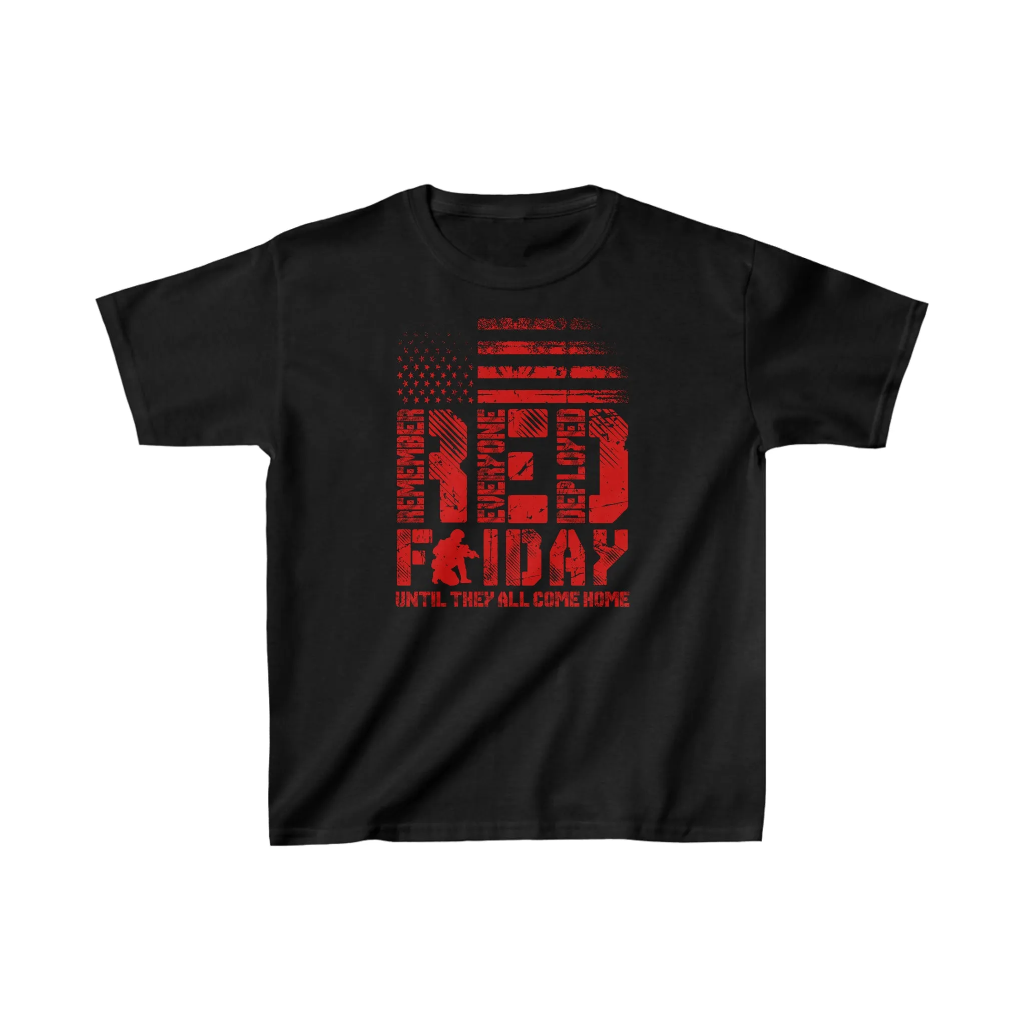 T-Shirt, Youth: Red Friday with Kneeling Service Member