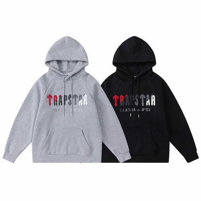 TRAPSTAR TRACKSUIT LOGO RED/GREY/WHITE *GREY/BLACK*