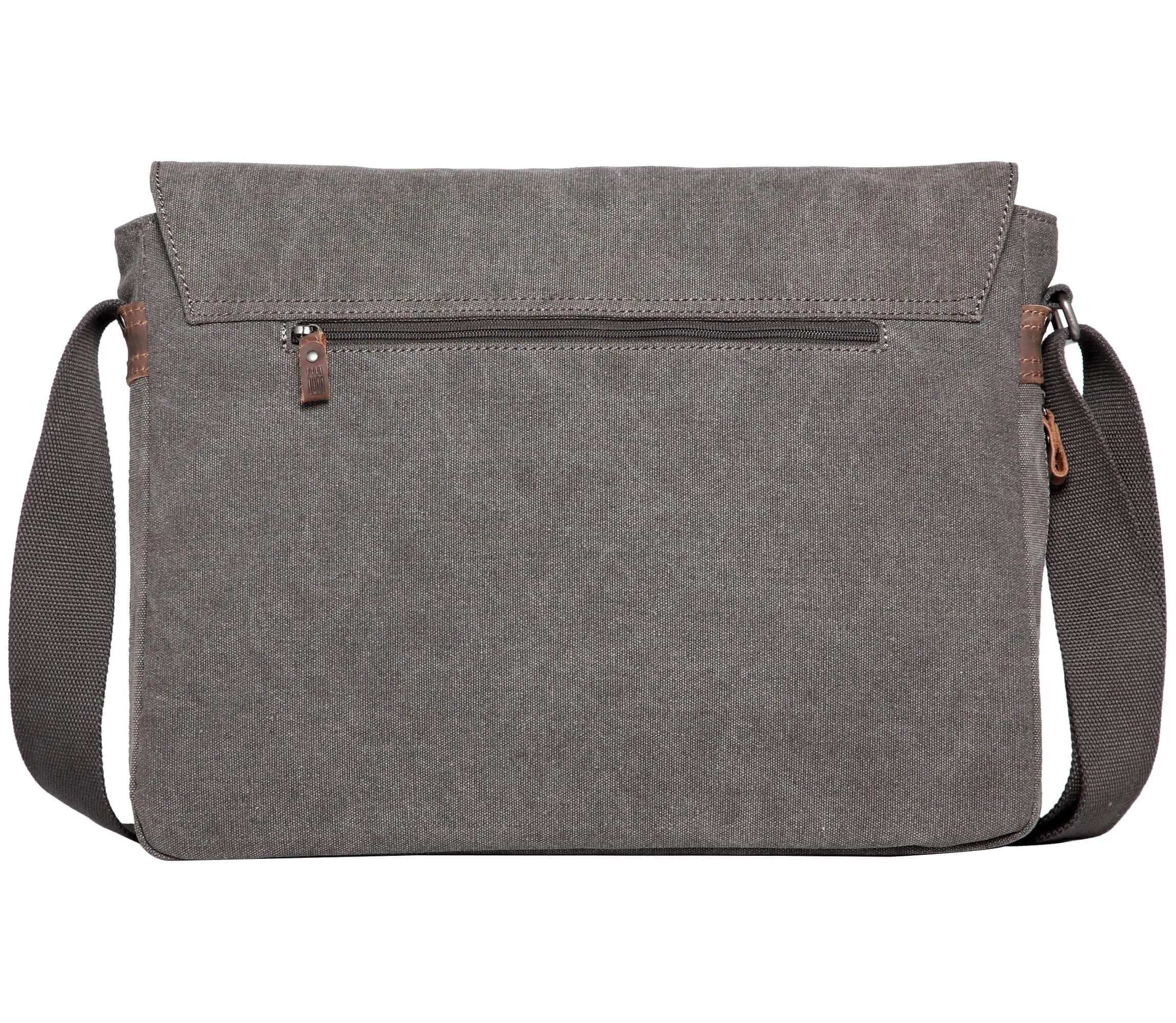 TRP0371 Troop London Classic Canvas Laptop Large Messenger Bag - 18 Diagonally